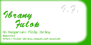 ibrany fulop business card